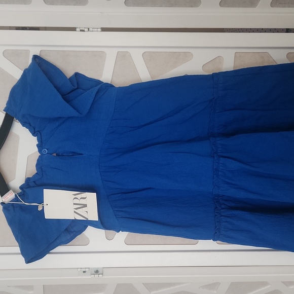 Zara Vibrant Blue Kids Dress - Picture 4 of 5
